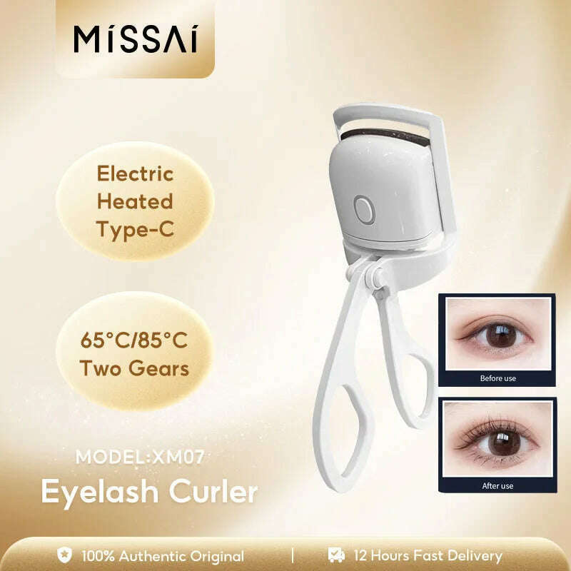 KIMLUD, Missai SQ-X001 Portable Electric Eyelash Curler Charging Model Fast Heating Portable Shaping and Lasting Curling Eyelash Clip, KIMLUD Womens Clothes