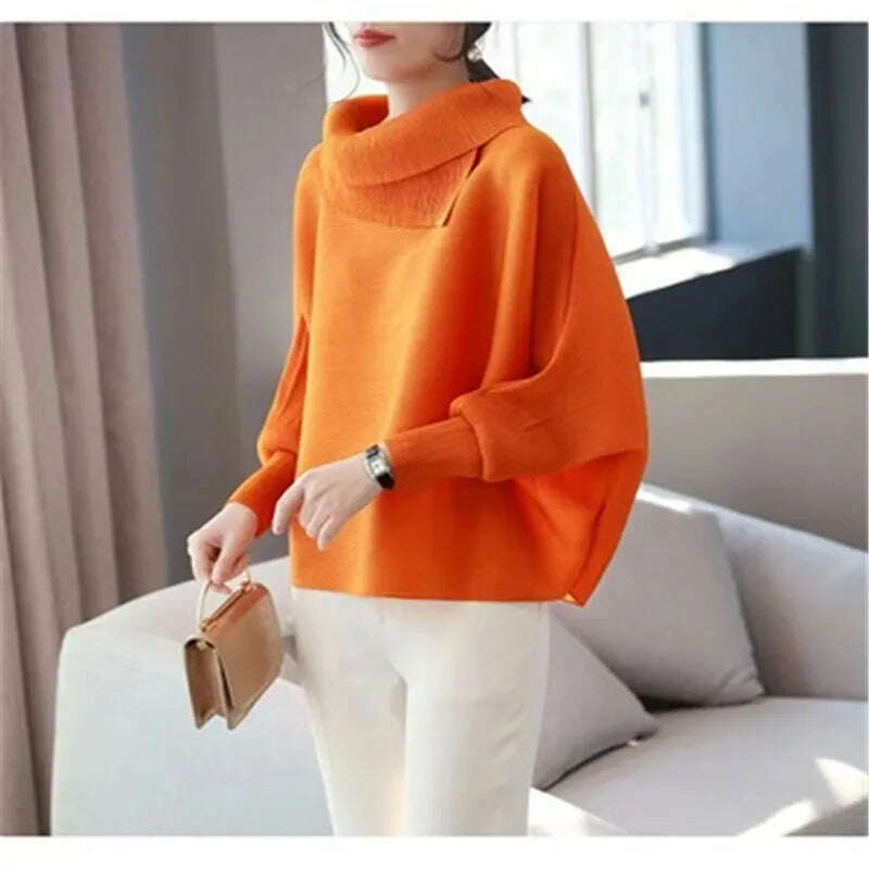 KIMLUD, Miyake Folds Fashion Temperament Lapel Bat Sleeve Solid Color Shirt Loose and Thin Western Style All-match Age Reduction Female, C / One Size, KIMLUD APPAREL - Womens Clothes