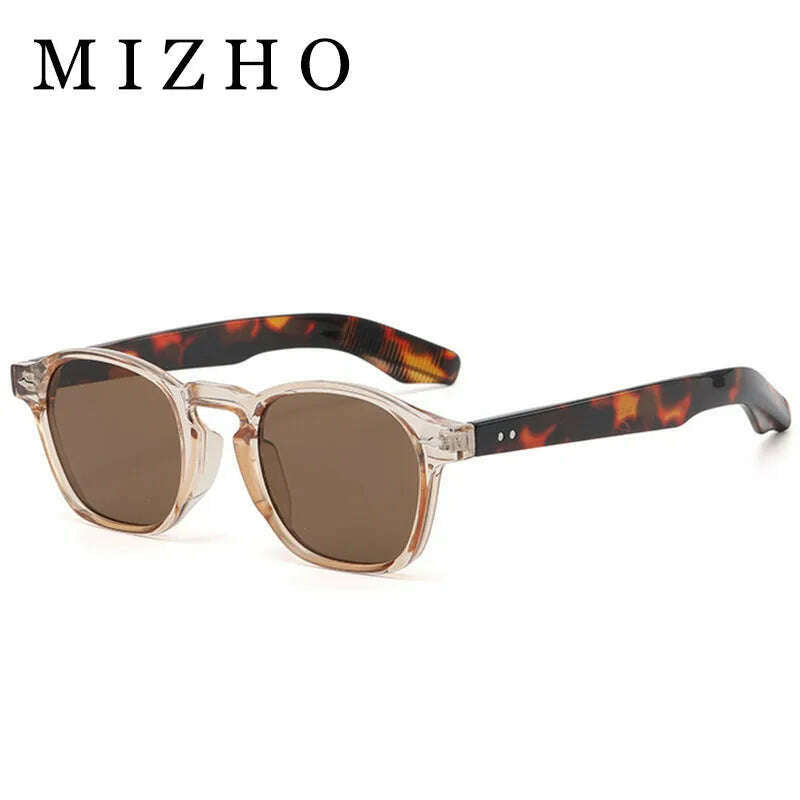 KIMLUD, MIZHO Original Brand Design PC Frames Gradient Tiny Sunglasses Women High Quality UVB Brown oculos de sol masculino Eyewear Men, KIMLUD Womens Clothes