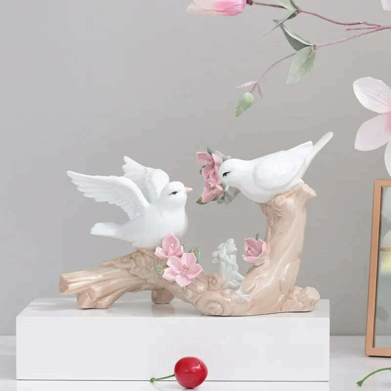 KIMLUD, Modern Ceramic Bird Simple Jewelry Decoration Home  Room Decoration  Creative Room Ceramic Decoration Decor, KIMLUD Womens Clothes