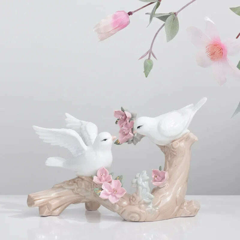 KIMLUD, Modern Ceramic Bird Simple Jewelry Decoration Home  Room Decoration  Creative Room Ceramic Decoration Decor, KIMLUD Womens Clothes