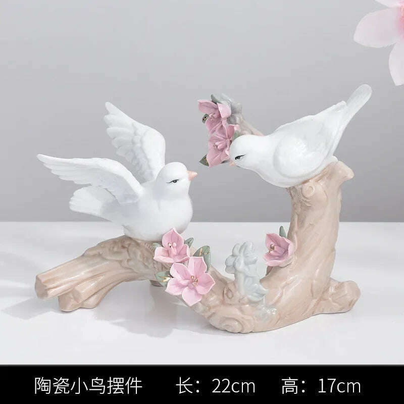 KIMLUD, Modern Ceramic Bird Simple Jewelry Decoration Home  Room Decoration  Creative Room Ceramic Decoration Decor, WHITE, KIMLUD APPAREL - Womens Clothes