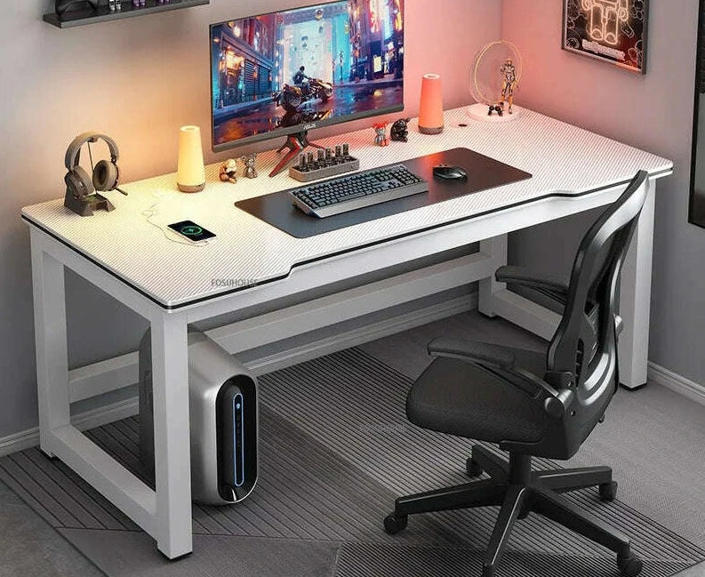 KIMLUD, modern Desktop Computer Desks Household Office Table Gaming Pc Bedroom Student Study Table Writing Desk Table Office Furniture Z, A-white A-100-chair, KIMLUD APPAREL - Womens Clothes