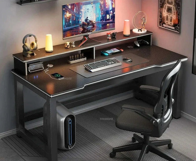 KIMLUD, modern Desktop Computer Desks Household Office Table Gaming Pc Bedroom Student Study Table Writing Desk Table Office Furniture Z, B-black A-80cm-chair, KIMLUD APPAREL - Womens Clothes