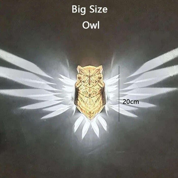 Modern Home Decoration Projector Wall Lamp 3D Print Resin Creative Anime Sconce Light Owl Eagle Corridor Atmosphere Night Lustre - KIMLUD