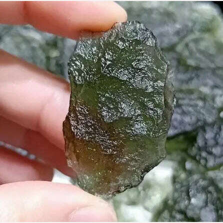 KIMLUD, Moldavite Natural Czech Meteorite Impact Glass Rough Stone Crystal Energy Stone, KIMLUD Womens Clothes