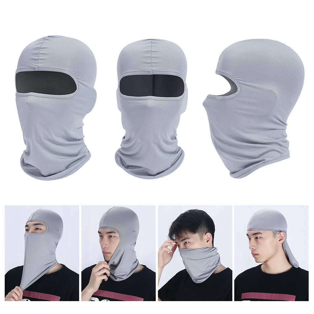 KIMLUD, Motorcycle Balaclava Full Face Cover Warmer Windproof Breathable Motorbike Motocross Cycling Biker Cycling Anti-UV Men Helmet, KIMLUD Womens Clothes