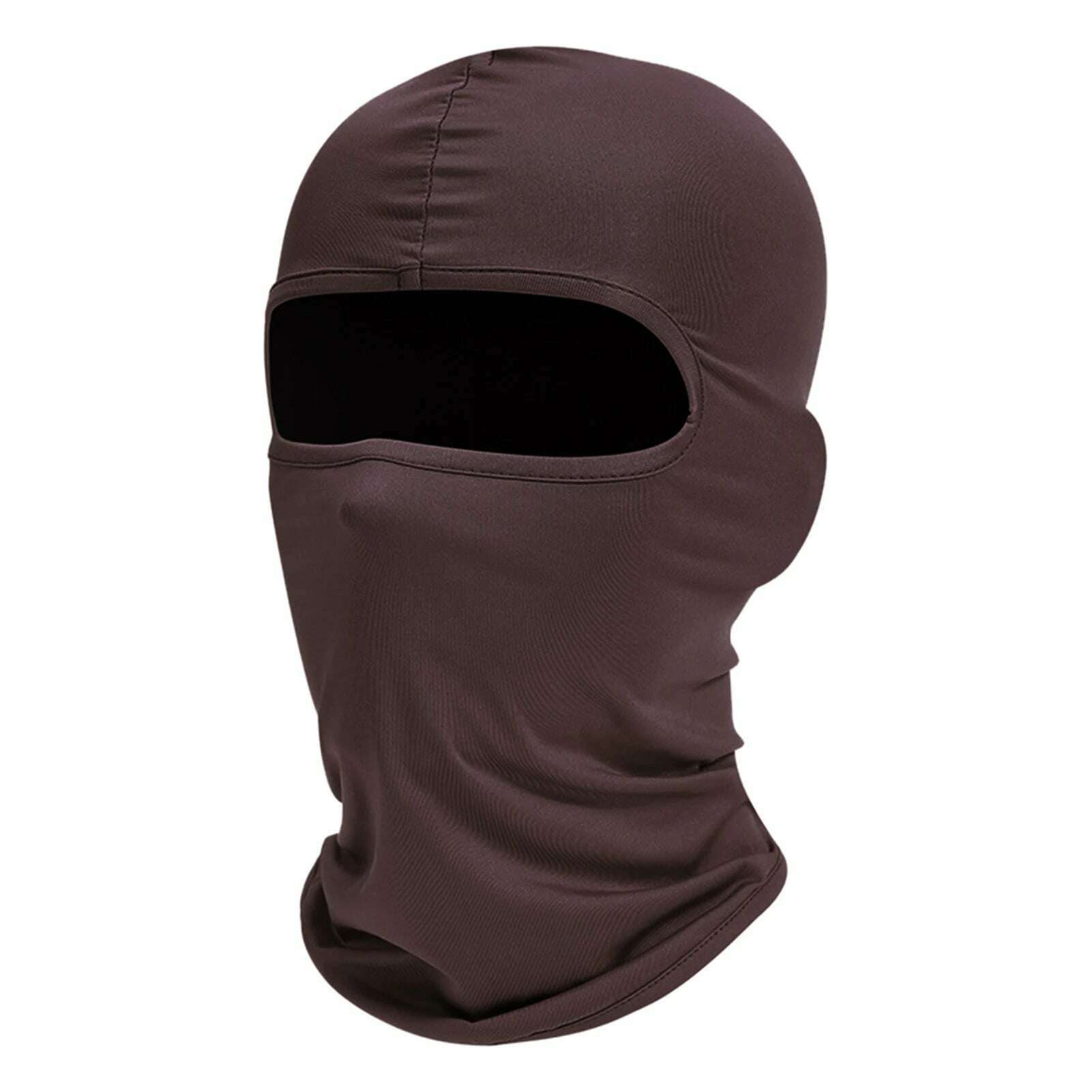 KIMLUD, Motorcycle Balaclava Full Face Cover Warmer Windproof Breathable Motorbike Motocross Cycling Biker Cycling Anti-UV Men Helmet, Coffee, KIMLUD APPAREL - Womens Clothes