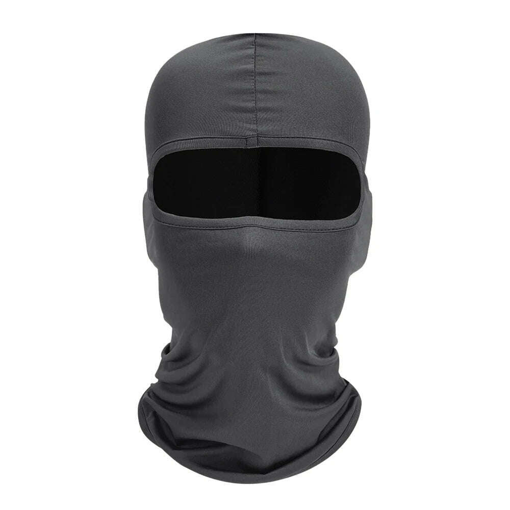 KIMLUD, Motorcycle Balaclava Full Face Cover Warmer Windproof Breathable Motorbike Motocross Cycling Biker Cycling Anti-UV Men Helmet, Dark Gray, KIMLUD APPAREL - Womens Clothes