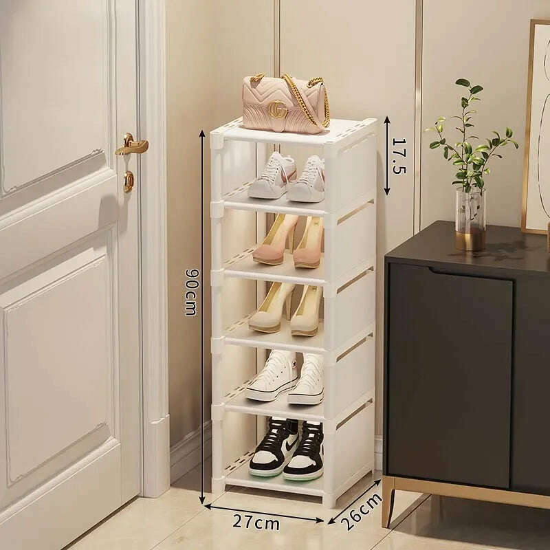 Multi-Layer Stackable Shoe Cabinet Shoes Storage Rack foldable free combination shoe rack For Entry Wall Corner Shoes Shelf - KIMLUD