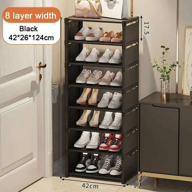 Multi-Layer Stackable Shoe Cabinet Shoes Storage Rack foldable free combination shoe rack For Entry Wall Corner Shoes Shelf - KIMLUD