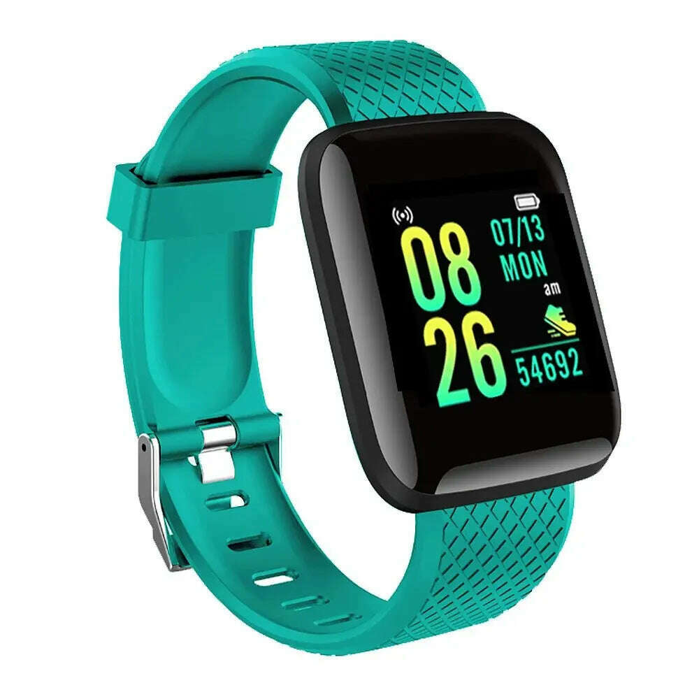 KIMLUD, Multifunction Smart Watch For Men Women Kids Message Remind Music Control Sport Step Calories D13 Smartwatch Alarm Clock 116Plus, green, KIMLUD APPAREL - Womens Clothes