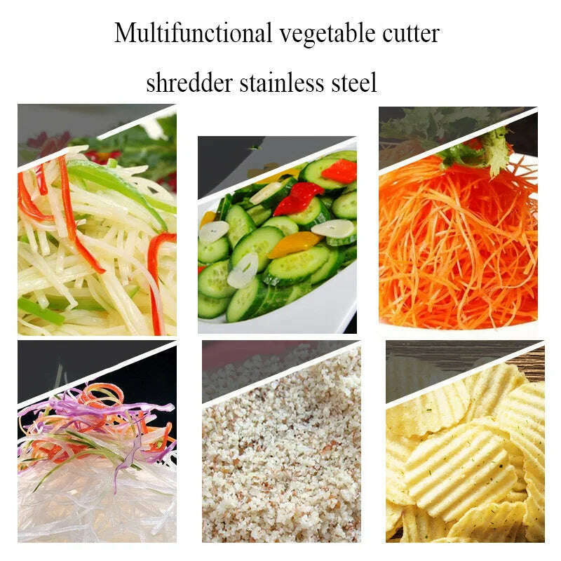 Multifunctional Vegetables Box Grater Stainless Steel 6 Sides Slicer Shredders Manual Cheese Potato Graters Kitchen Accessories - KIMLUD