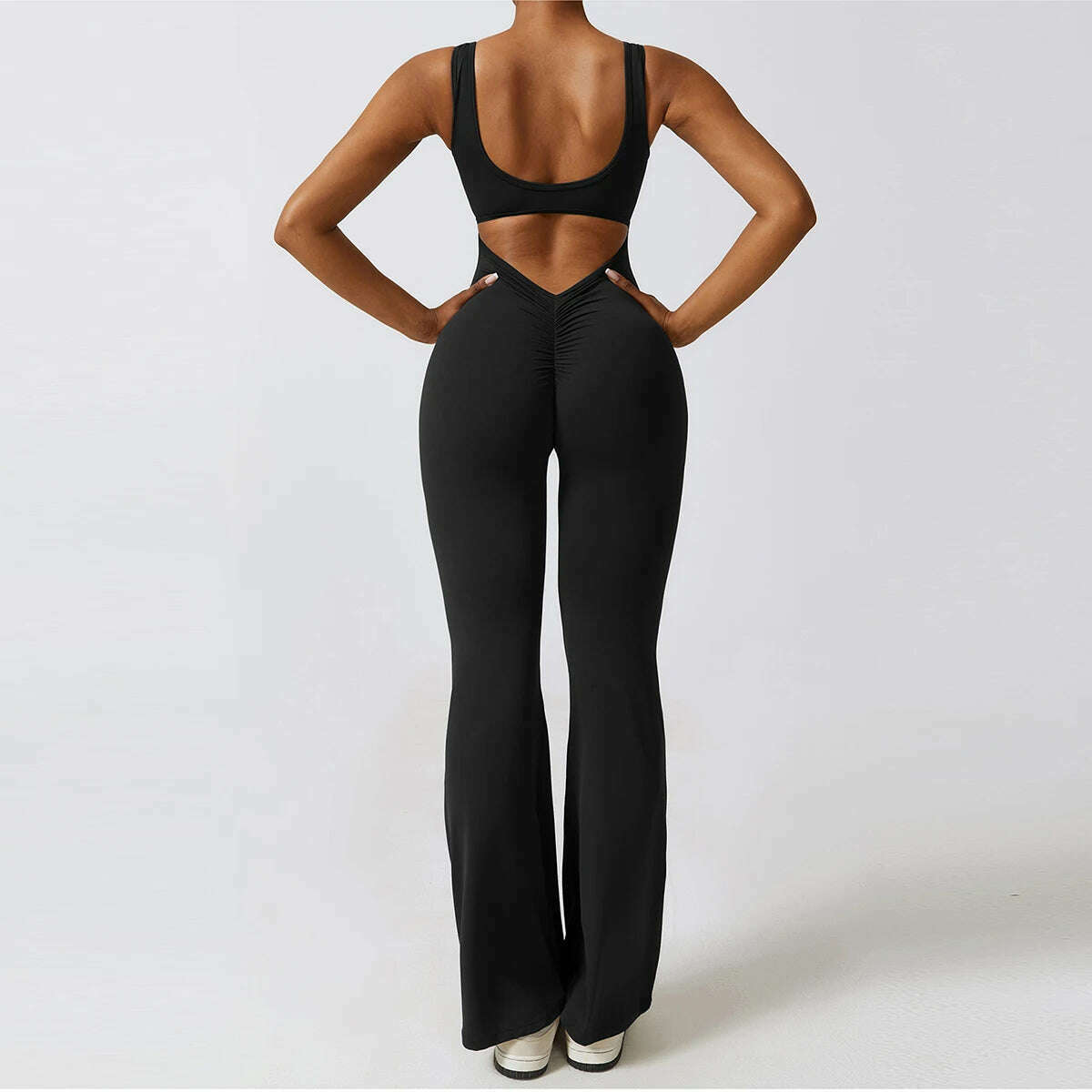 KIMLUD, Naked Feeling Gym Set Women Training Yoga Suit Sportswear Women Sports Jumpsuit Fitness Rompers Stretch Female Workout Bodysuits, Black 2 / S, KIMLUD APPAREL - Womens Clothes