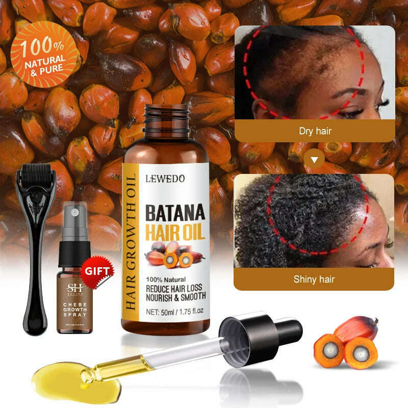 Natural 100% Pure Batana Oil For Hair Growth Batana Oil Butter Hair Mask From Honduras Hair Loss Treatment For Black Men & Women - KIMLUD