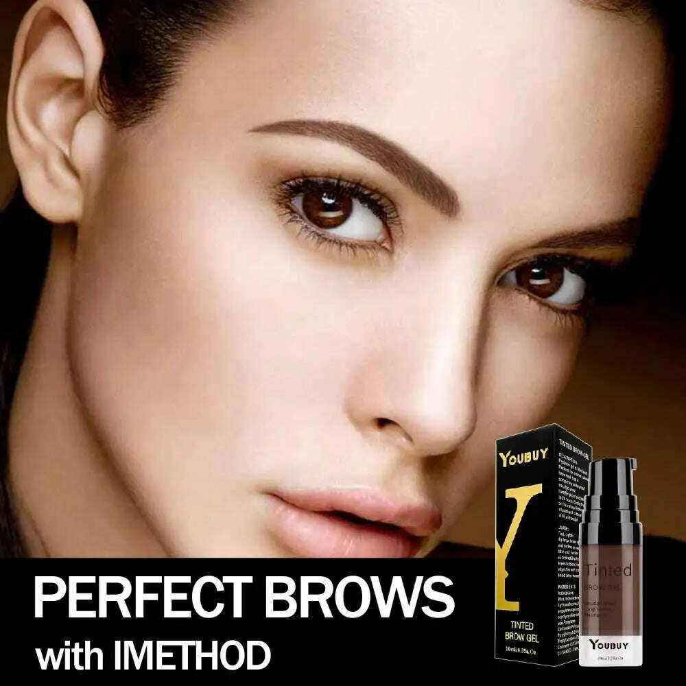 Natural 4 Colors Liquid Dyeing Eyebrow Cream Set Waterproof Durable Brown Tint Eyebrow Henna Mascara Eyebrows Paint Makeup - KIMLUD