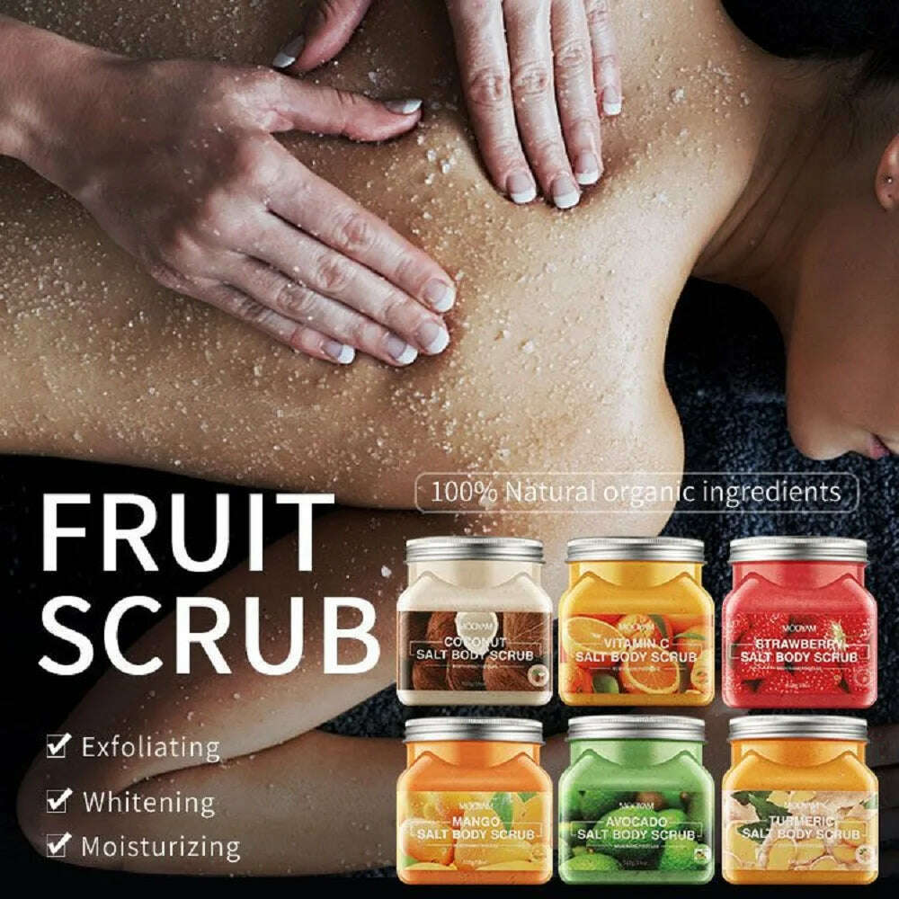 Natural Body Exfoliator Moisturizing Fruit Bath Body Scrub for Nourishing Essential Body Care - KIMLUD