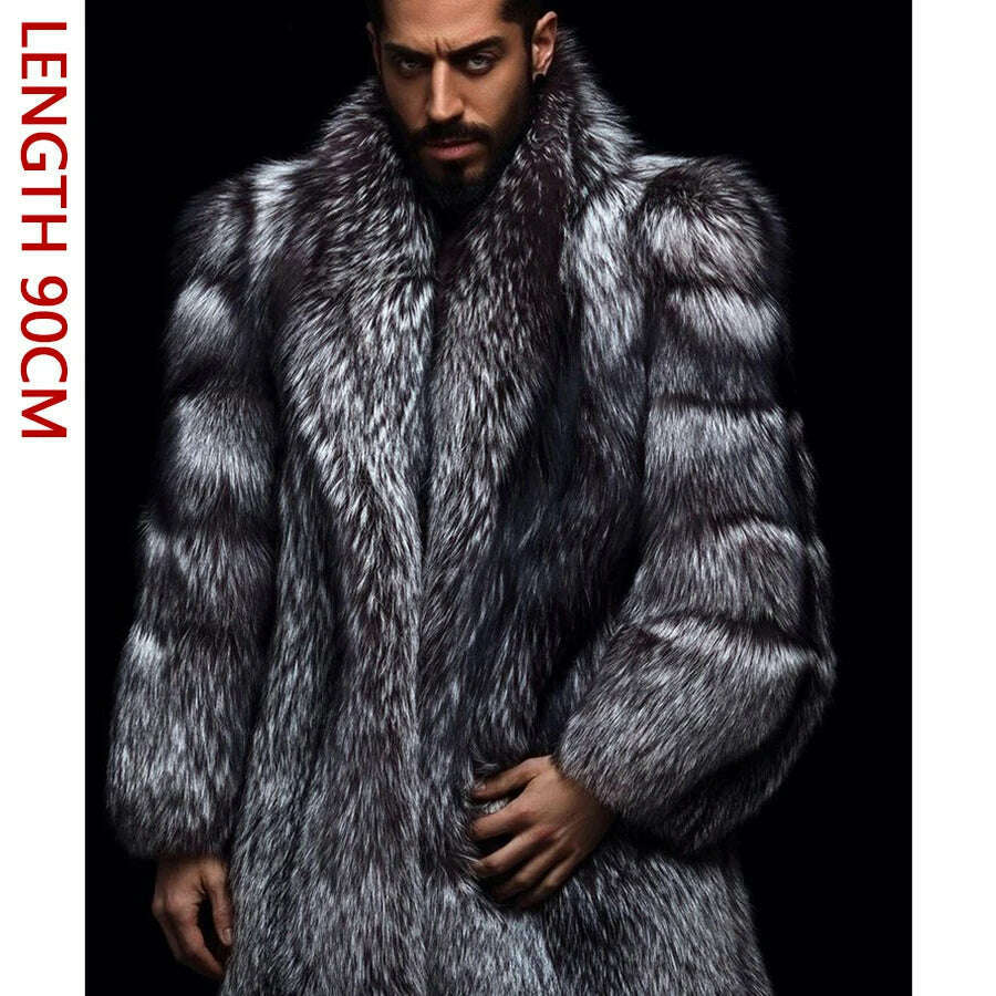 KIMLUD, Natural Fox Fur Clothes Real Fox Fur Coat  Winter Men Big Large Suit Collar Warm Thick Best Selling Styles, 13 / M-BUST-110CM, KIMLUD APPAREL - Womens Clothes