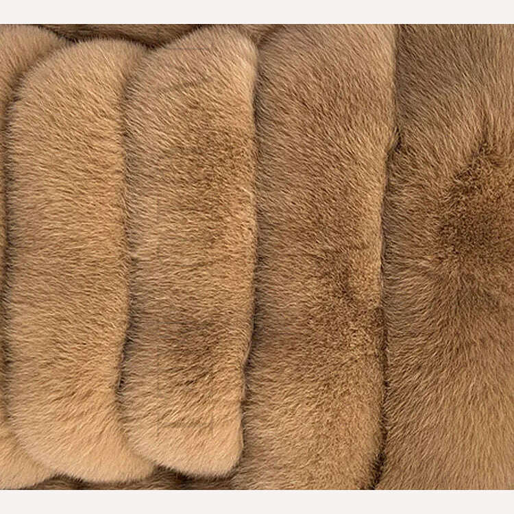 KIMLUD, Natural fur ackets for women 2023 New style real fur coat Vertical bar high quality winter women cold coat Luxury free shipping, Beige / S / CHINA, KIMLUD APPAREL - Womens Clothes