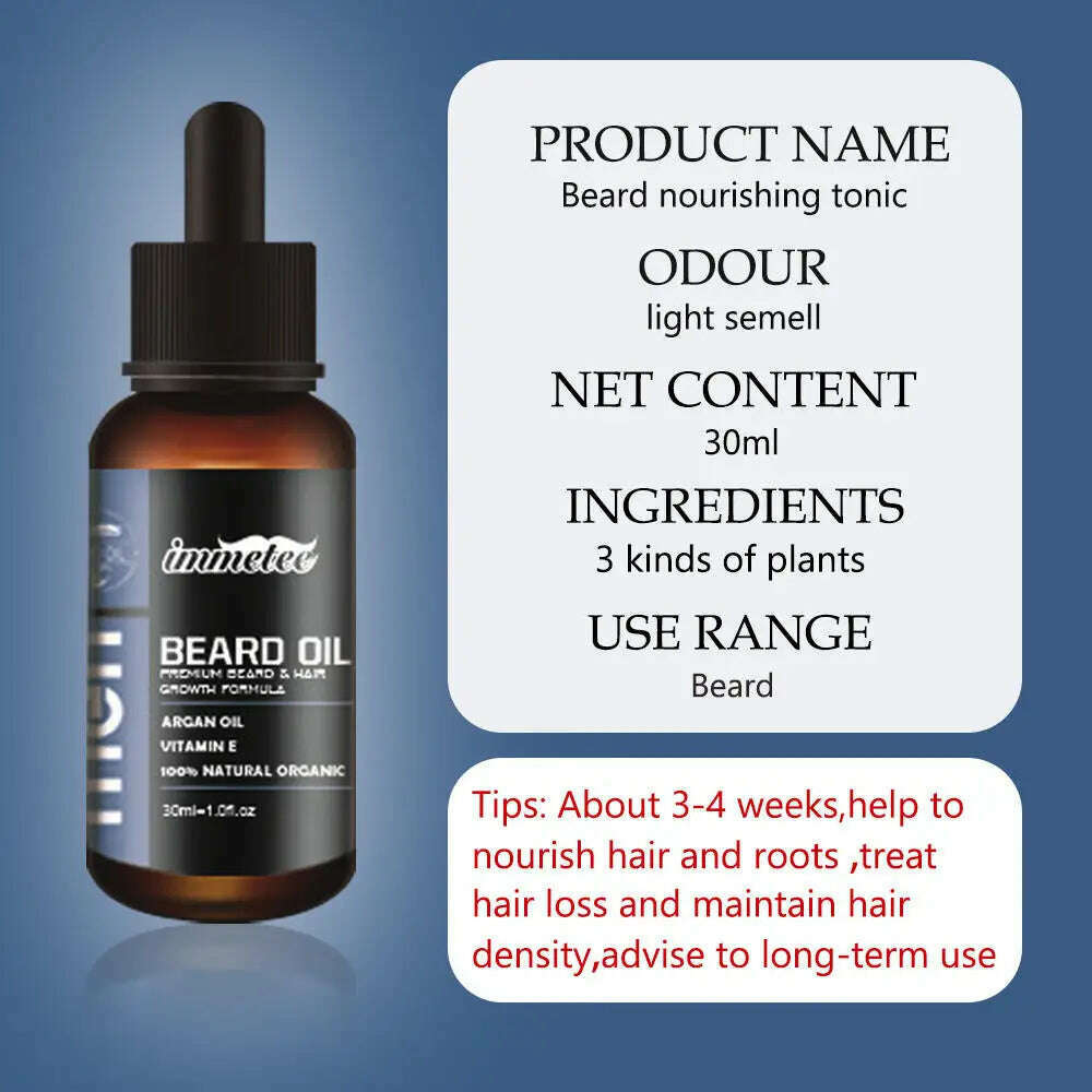 KIMLUD, Natural Organic Beard Oil Beard Growth Conditioner Nourish Nursing Moisturizing Beard Fast Growth Beard Care Liquid 30ml, fsjhxy01, KIMLUD APPAREL - Womens Clothes