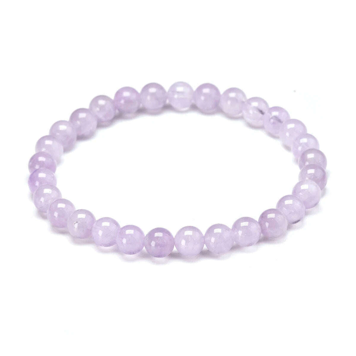 KIMLUD, Natural Purple Jade Round Bead Bracelet 6mm 8mm10mm Healing Spirit Bracelets Gem For Women and Men Strand Meditation Jewelry, 6mm / 16cm, KIMLUD APPAREL - Womens Clothes