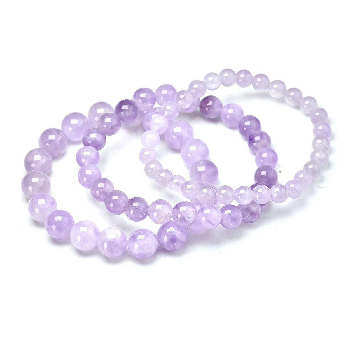 Natural Purple Jade Round Bead Bracelet 6mm 8mm10mm Healing Spirit Bracelets Gem For Women and Men Strand Meditation Jewelry - KIMLUD