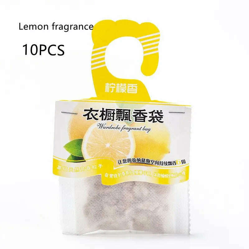 KIMLUD, Natural Sachet Hanging Lavender Spice Pack Bedroom Closet Aromatherapy long-lasting deodorizing air freshener, Lemon 10PCS, KIMLUD APPAREL - Womens Clothes