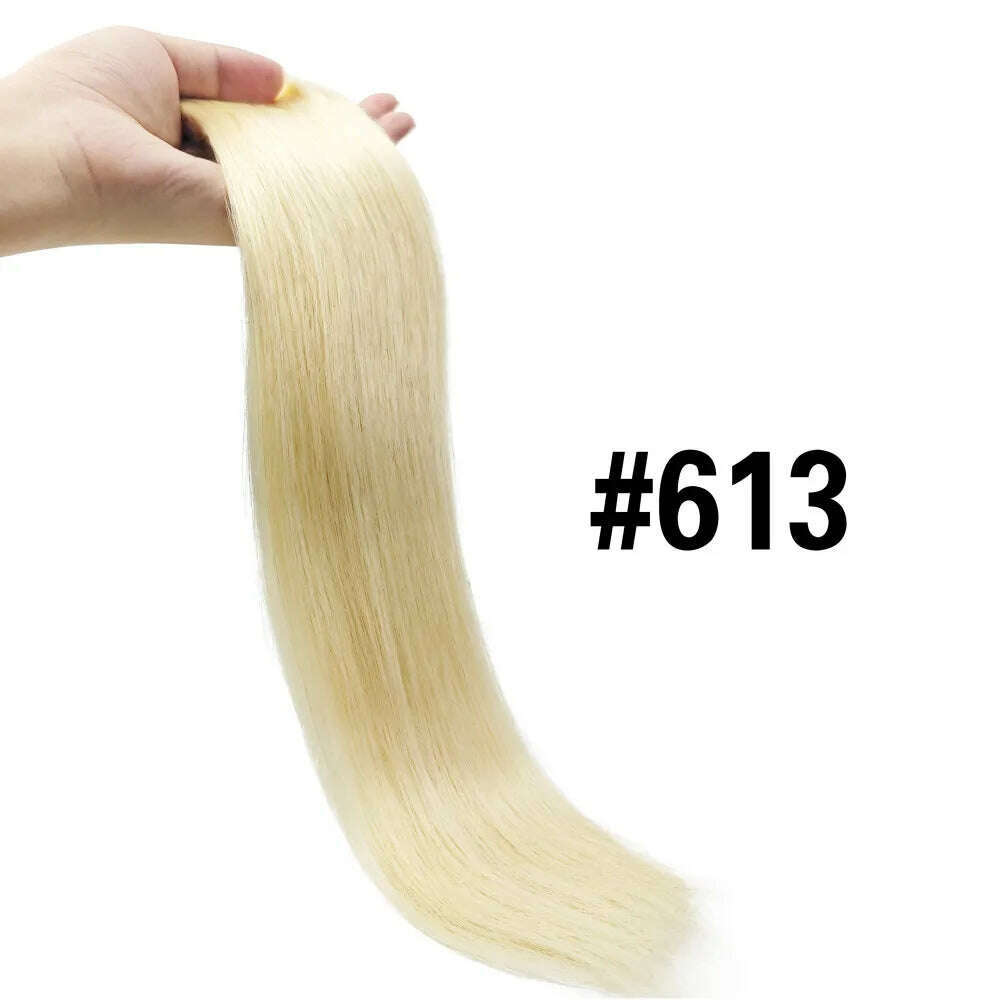 KIMLUD, Natural Straight Clip in Hair Extensions Human Hair Seamless Clip in Extensions 100% Unprocessed Full Head Brazilian Virgin Hair, 613 / 120g / 24inches, KIMLUD APPAREL - Womens Clothes