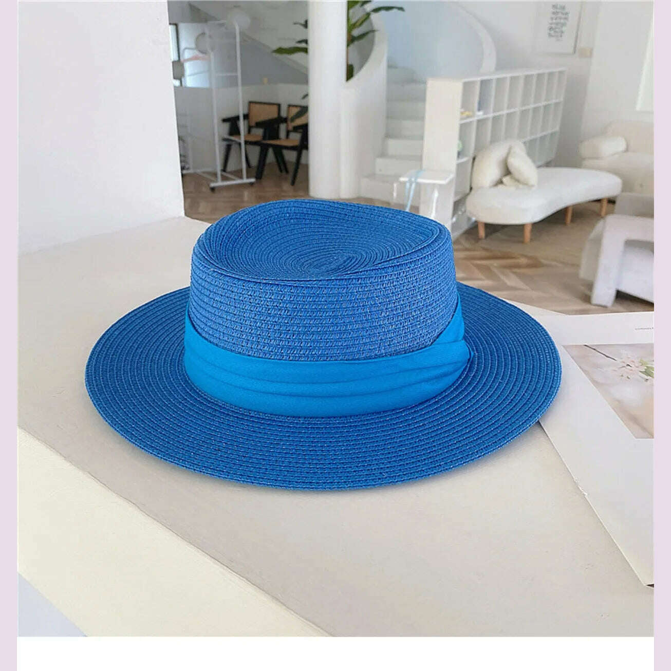 KIMLUD, Net celebrity sun-shading flat straw hat women summer fedora hat travel on the beach and beach vacation sunscreen hat панама, 21 / China / 56-58cm, KIMLUD APPAREL - Womens Clothes