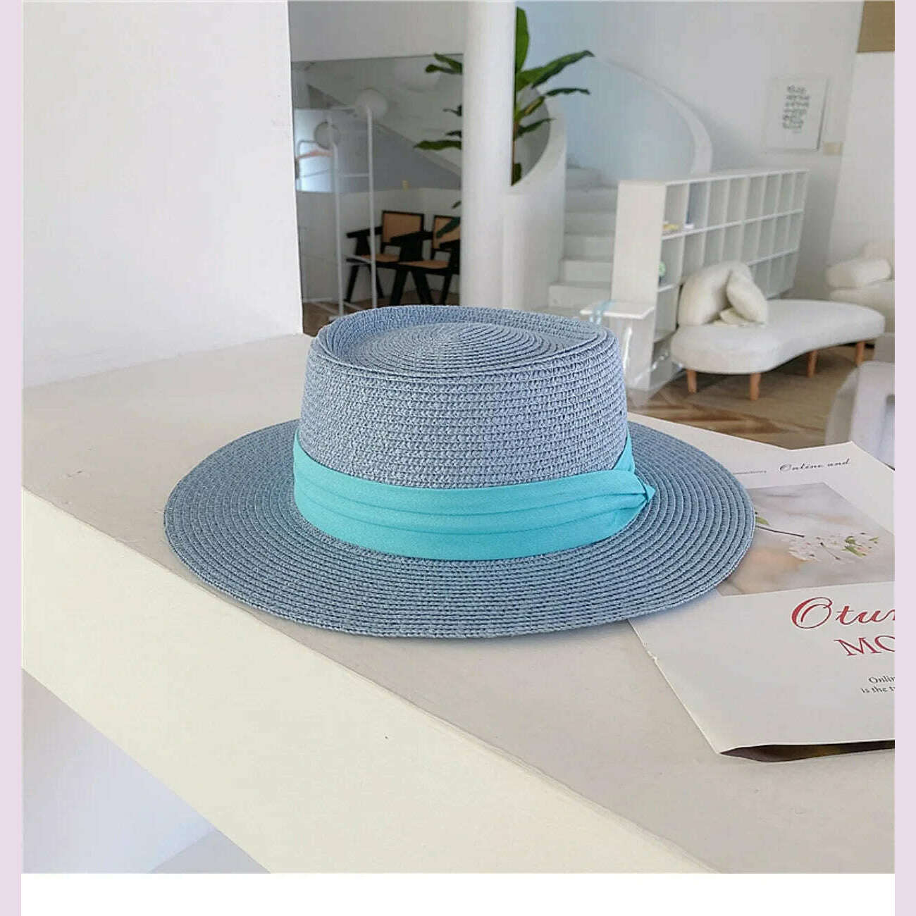 KIMLUD, Net celebrity sun-shading flat straw hat women summer fedora hat travel on the beach and beach vacation sunscreen hat панама, 14 / China / 56-58cm, KIMLUD APPAREL - Womens Clothes