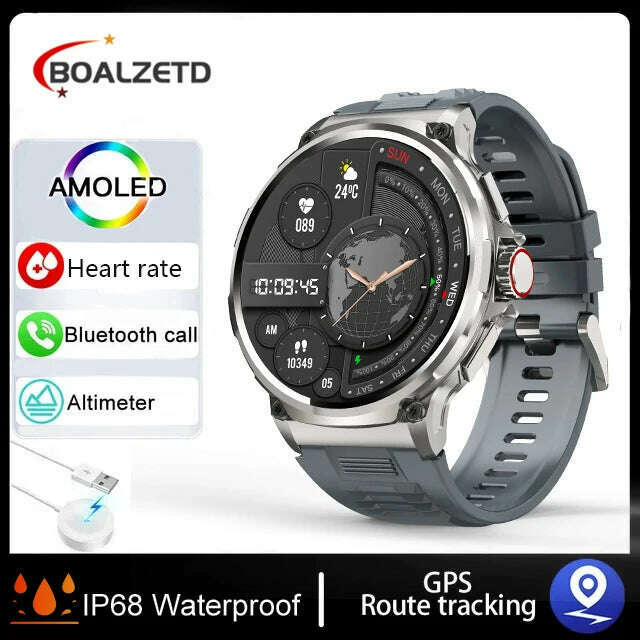 New 1.85-inch Ultra HD Smart Watch GPS Track Bluetooth Call 710 Mah Large Battery Sports Fitness smartwatch For Huawei Xiaomi - KIMLUD