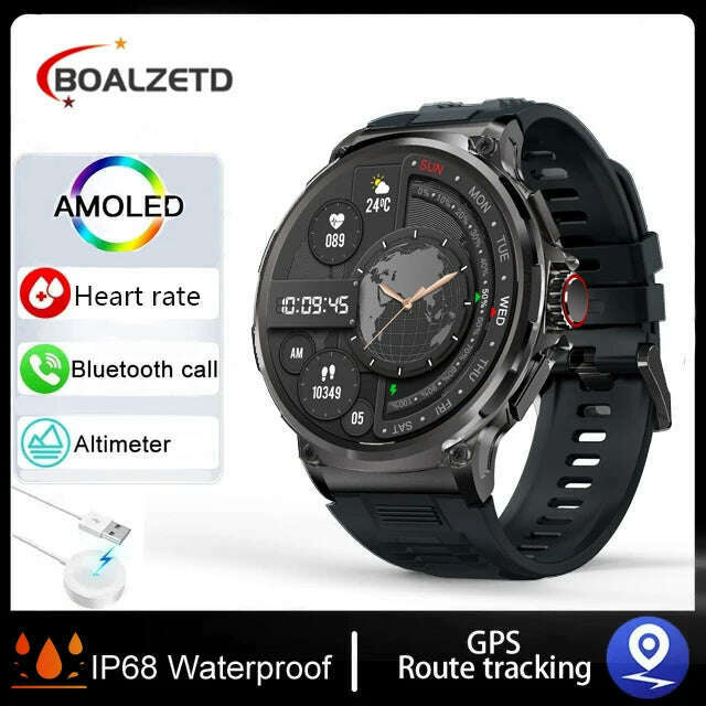 New 1.85-inch Ultra HD Smart Watch GPS Track Bluetooth Call 710 Mah Large Battery Sports Fitness smartwatch For Huawei Xiaomi - KIMLUD