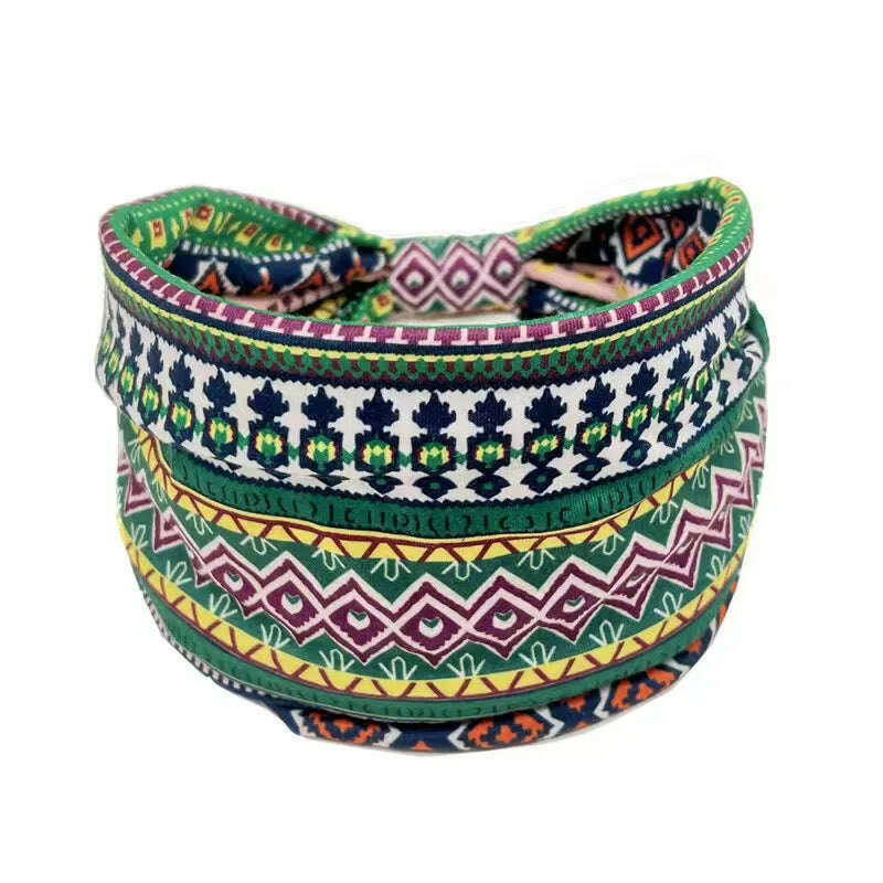 KIMLUD, New African Pattern Print Wide Headband for Women Twist Style Hair Bandanas Head Wrap Elastic  Headwear Turban Girls Accessories, 27, KIMLUD APPAREL - Womens Clothes