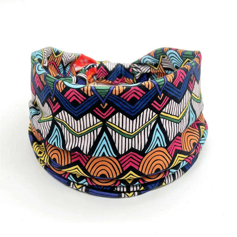 KIMLUD, New African Pattern Print Wide Headband for Women Twist Style Hair Bandanas Head Wrap Elastic  Headwear Turban Girls Accessories, 4, KIMLUD APPAREL - Womens Clothes