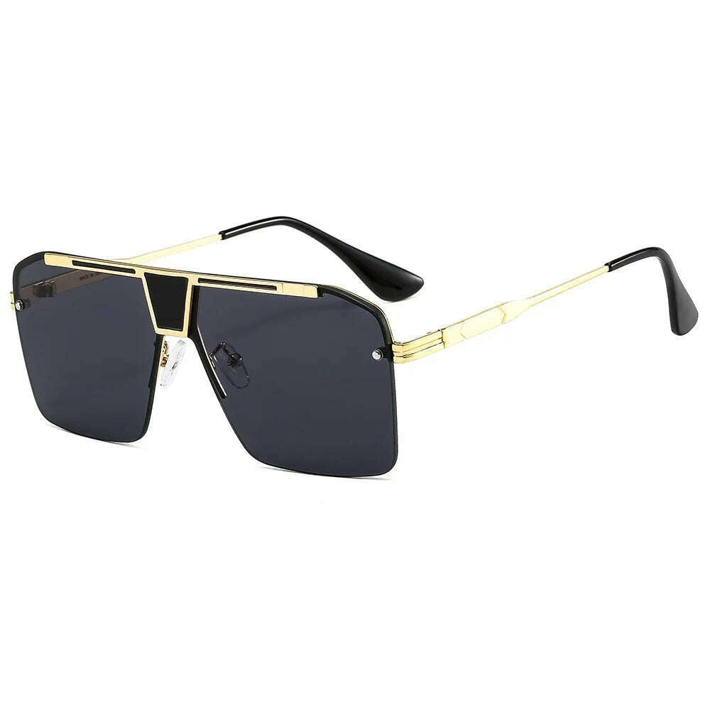 KIMLUD, New Arrival Brand Design Gentleman Sun Glasses With Large Square Frames Stylish With Sophisticated And Tasteful Sunglasses Men, C11GoldBrown / CHINA / Other, KIMLUD APPAREL - Womens Clothes