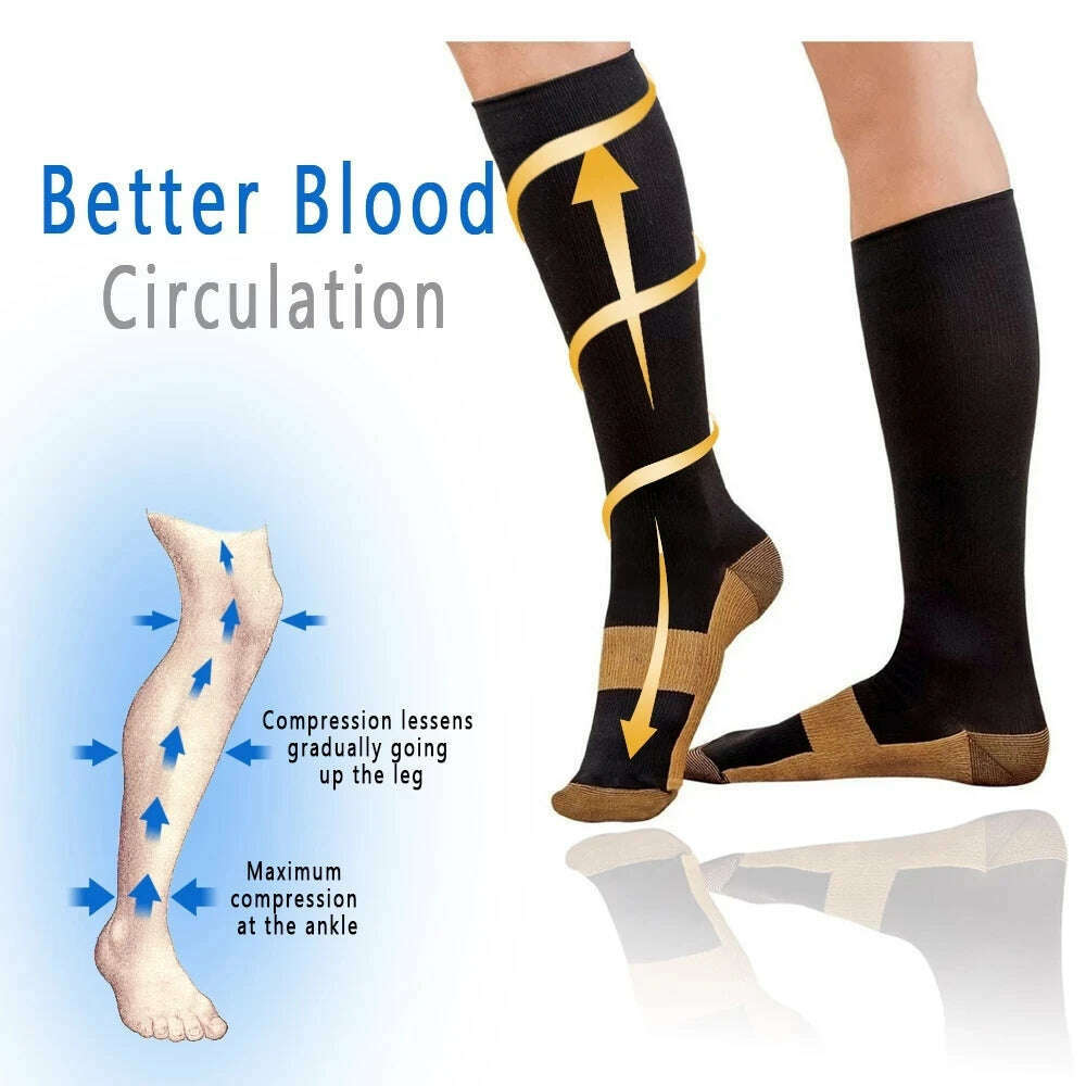 KIMLUD, New Arrival Stockings Compression Golf Sport Socks Medical Nursing Stockings Prevent Varicose Veins Socks Fit For Rugby Socks, KIMLUD Womens Clothes