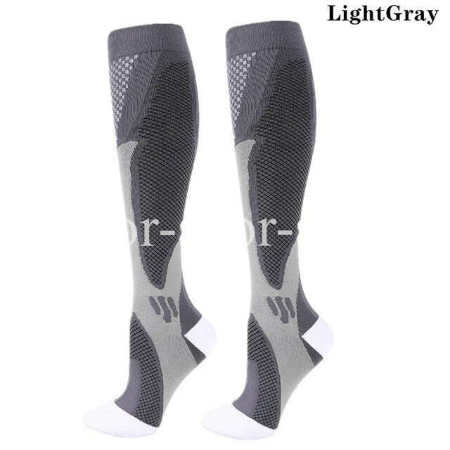 KIMLUD, New Arrival Stockings Compression Golf Sport Socks Medical Nursing Stockings Prevent Varicose Veins Socks Fit For Rugby Socks, YSZ02-LGY / L-XL EU 41-45, KIMLUD APPAREL - Womens Clothes