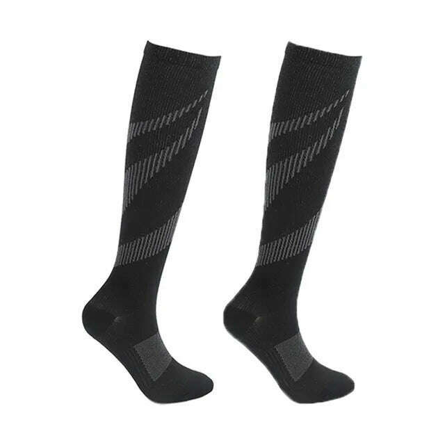 KIMLUD, New Arrival Stockings Compression Golf Sport Socks Medical Nursing Stockings Prevent Varicose Veins Socks Fit For Rugby Socks, YS041-Black / L-XL EU 41-45, KIMLUD APPAREL - Womens Clothes