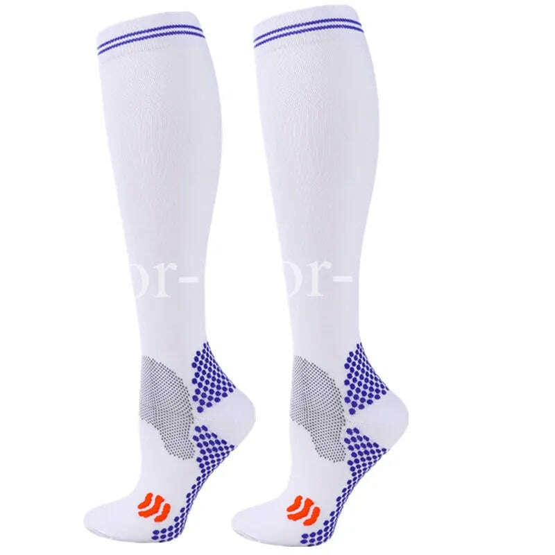 KIMLUD, New Arrival Stockings Compression Golf Sport Socks Medical Nursing Stockings Prevent Varicose Veins Socks Fit For Rugby Socks, YS001-156-WH / S-M EU 35-41, KIMLUD APPAREL - Womens Clothes