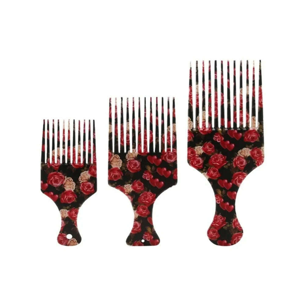 KIMLUD, New Beauty Girl Afro Comb Curly Hair Brush Salon Hairdressing Styling Long Tooth Styling Pick Drop Shipping Professional, KIMLUD Womens Clothes