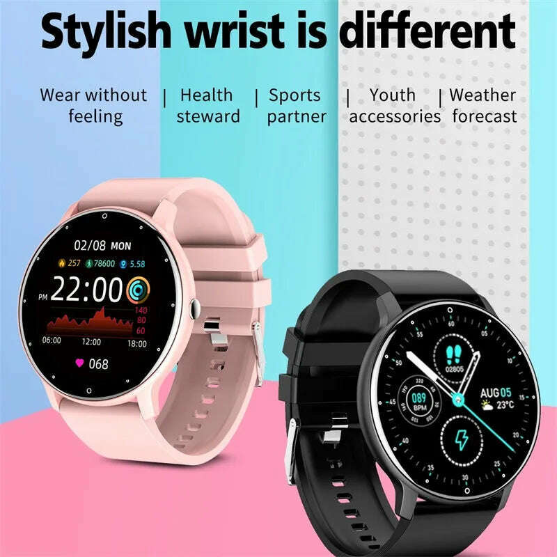 KIMLUD, New Bluetooth Call Smart Watch Men Fitness Tracker Heart Rate Sleep Monitoring Sport Waterproof Smartwatch Women For Android IOS, KIMLUD Womens Clothes