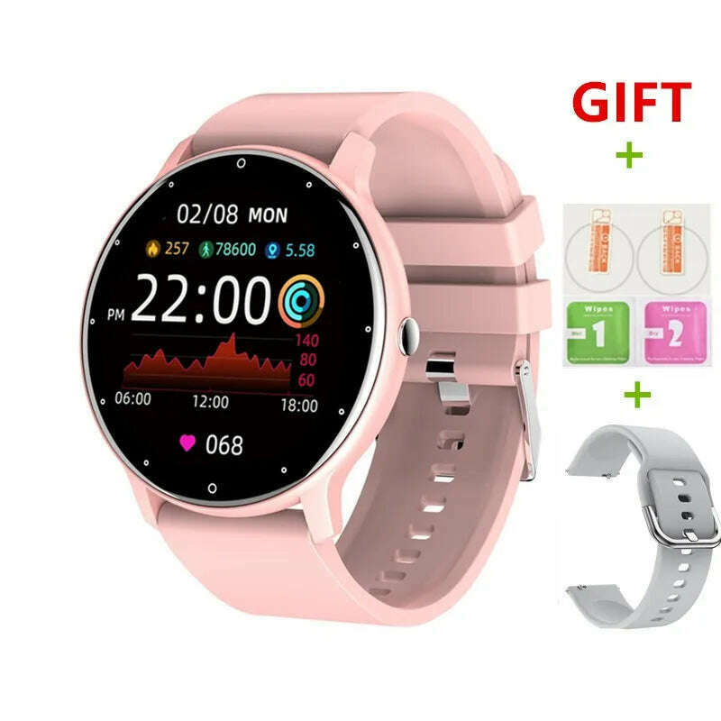 KIMLUD, New Bluetooth Call Smart Watch Men Fitness Tracker Heart Rate Sleep Monitoring Sport Waterproof Smartwatch Women For Android IOS, Pink B / CHINA, KIMLUD APPAREL - Womens Clothes