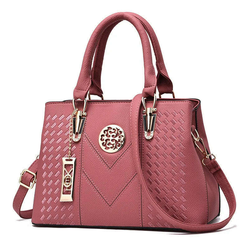 KIMLUD, New Famous Designer Brand Bags Women Leather Handbags  Luxury Ladies Hand Bags Purse Fashion Shoulder Bags Gift, Pink / 30x13.5x23cm, KIMLUD APPAREL - Womens Clothes