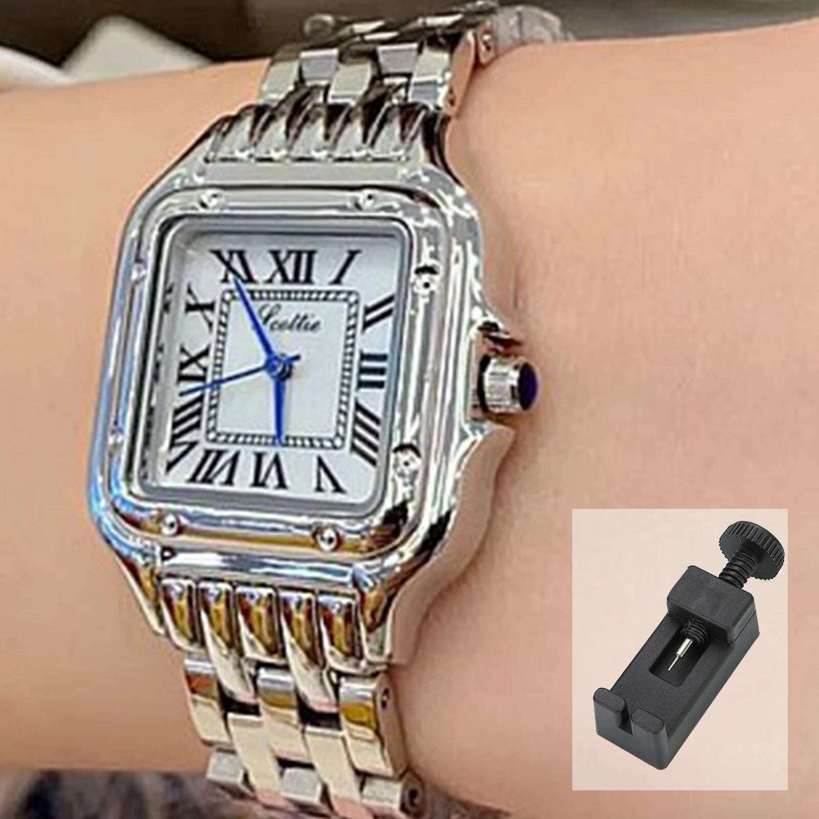 KIMLUD, New Fashion Elegant Girls Ladies Steel Waterproof Watch Waterproof new women's watch quartz, Silver / CHINA / No, KIMLUD APPAREL - Womens Clothes