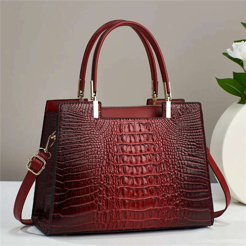 KIMLUD, New Fashion Embossed Women's Handbag Large Capacity Versatile Style Women's Bag Work Travel Gift Women's Shoulder Crossbody Bag, KIMLUD Womens Clothes