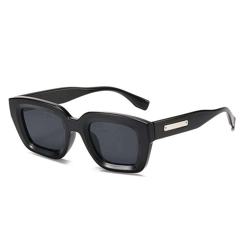 KIMLUD, New Fashion Green Square Sunglasses For Women Men Brand Quality Retro Sun Glasses Trending Shades UV400 Eyeglasses Wholesale, Black / As the Picture, KIMLUD Womens Clothes