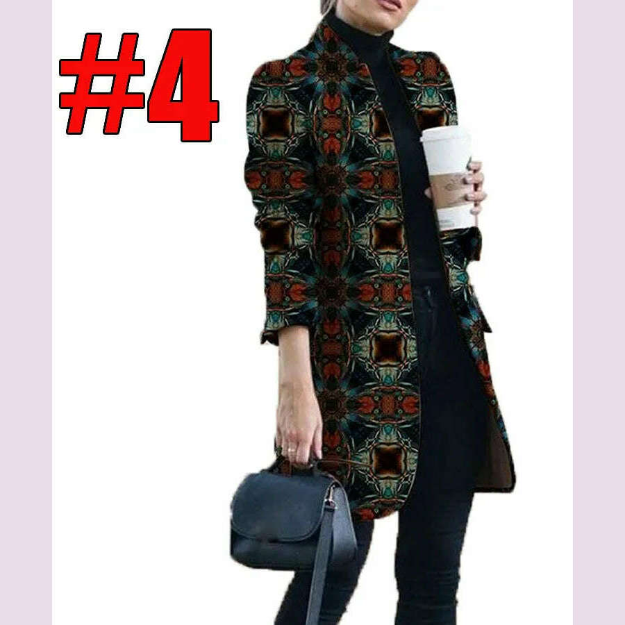 KIMLUD, New Fashion Women Casual All Match Coats Jackets Autumn Winter Solid Color Jacket Stand Up Collar Ladies Woolen Coat, Burgundy / L, KIMLUD APPAREL - Womens Clothes