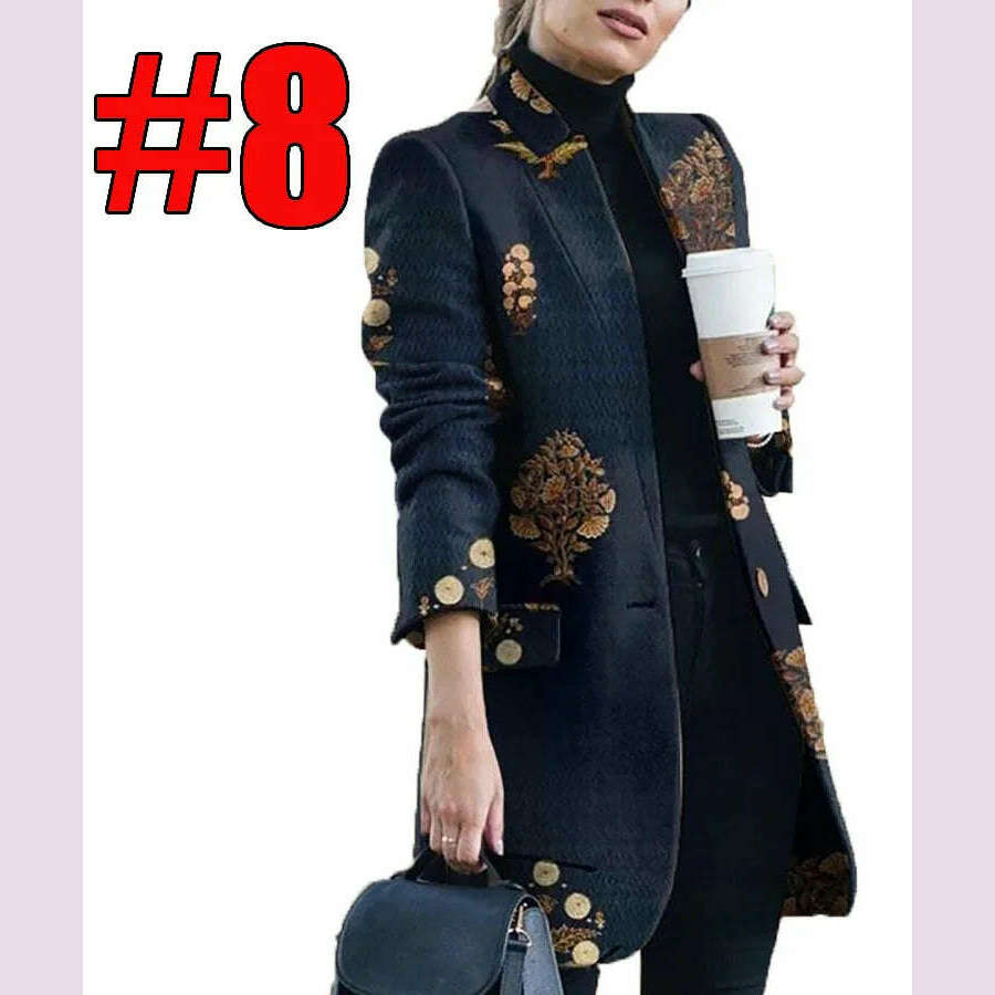 KIMLUD, New Fashion Women Casual All Match Coats Jackets Autumn Winter Solid Color Jacket Stand Up Collar Ladies Woolen Coat, Turquoise / L, KIMLUD APPAREL - Womens Clothes