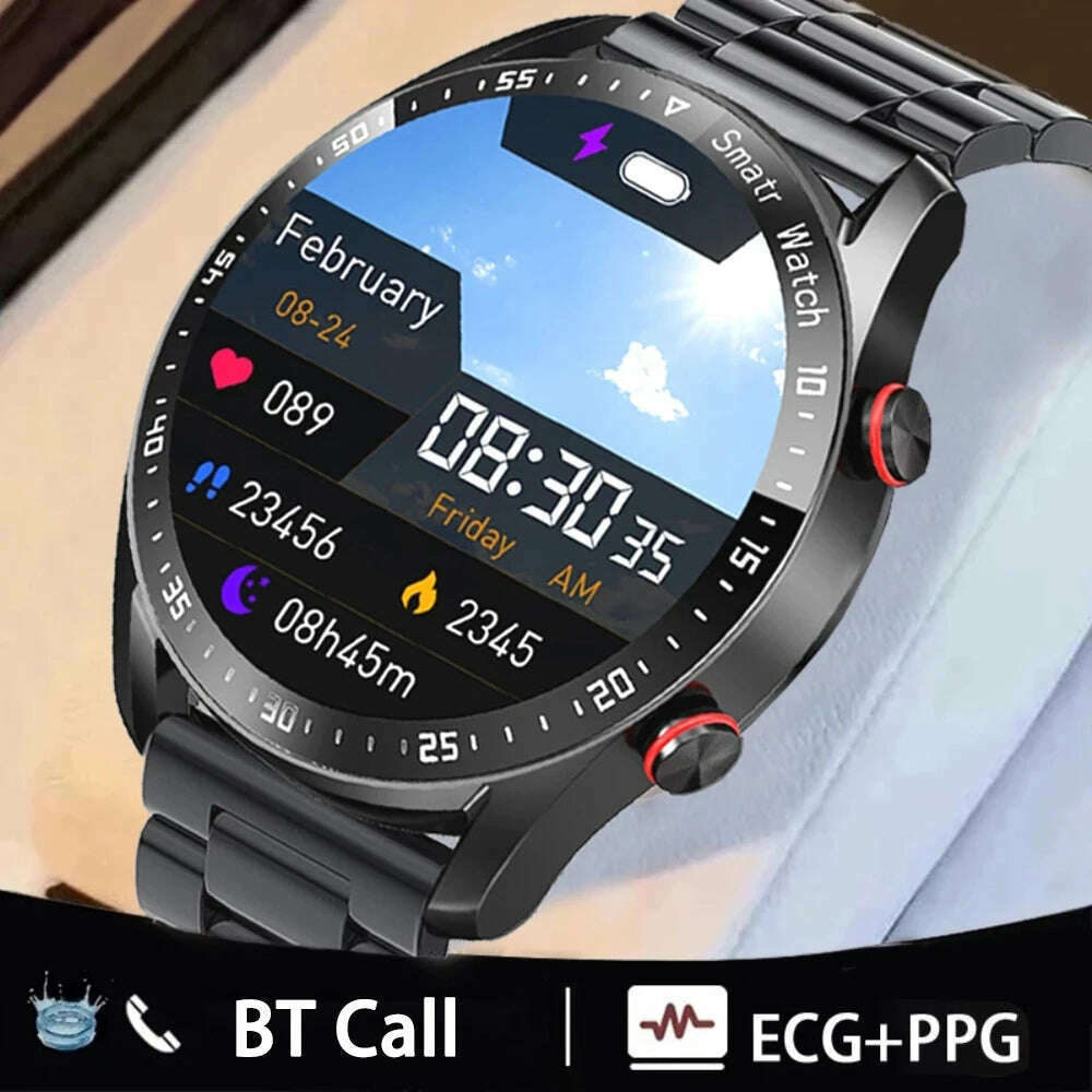 New HW20 Smart Watch Men ECG+PPG Smartwatch Waterproof Bluetooth Call Heart Rate Monitoring Message Reminder Sports Watch Men - KIMLUD