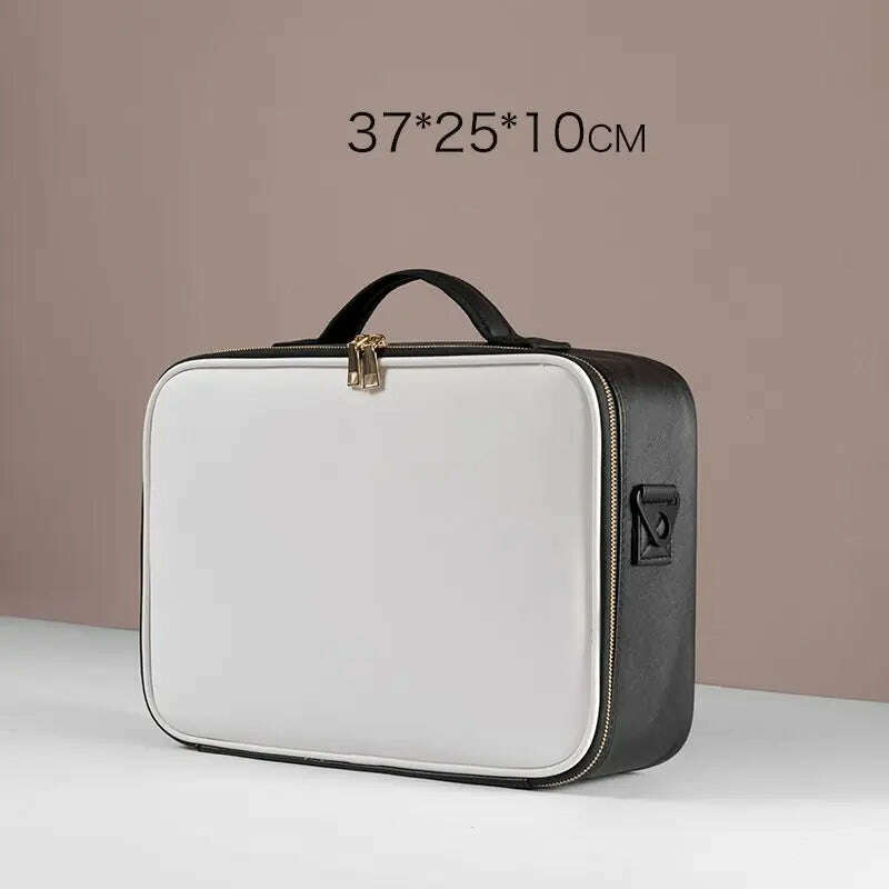 New Large Capacity Make Up Case Professional Cosmetic Bag PU Leather Beauty Makeup Necessary Waterproof Make Up Bag - KIMLUD